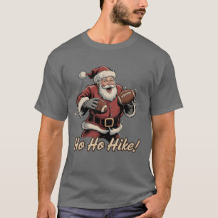 Retro Jul Tomte Fotbollsspelare Ho Ho Hike Jul T Shirt