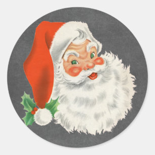Retro jul tomte kritskrift jul klistermärken