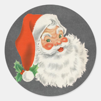 Retro jul tomte kritskrift jul klistermärken