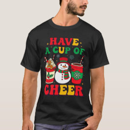 Retro jul tomte pepparkak varmt choklad t shirt