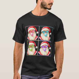 Retro jul tomte som blåser bubbelgum P Art Singlar T Shirt