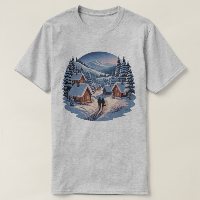 Retro jul vinterby tröja ,90s (Design framsida)