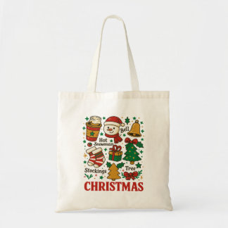 Retro jul Xmas klotter Tygkasse