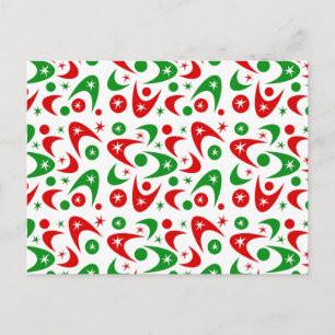 Retro Julafton Boomerangs Helg Vykort