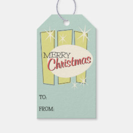 Retro-julen 1958 Gift-Märkre - Anpassa den! Presentetikett