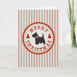 Retro-julen Scottish Terrier-Anpassningsbar Helgkort