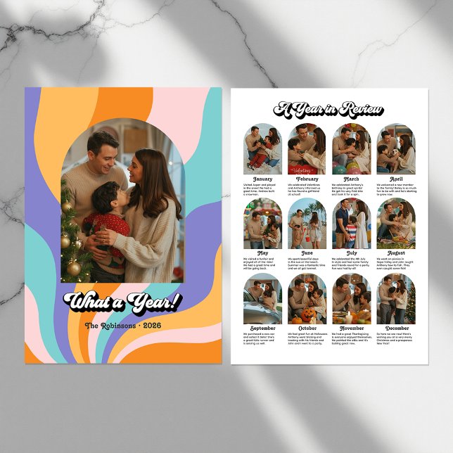 Retro Julen var fantastisk! Årsöversikt Semester F (Retro What a Year Year in Review Holiday Photo)