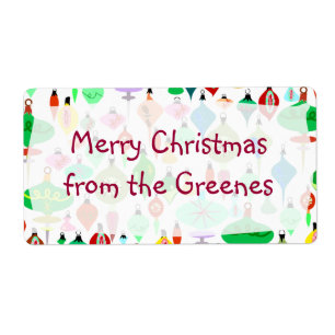 Retro-juletiketter Fraktsedel