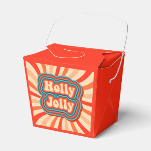 Retro-julets Helgdagar Holly Jolly Typography Presentaskar