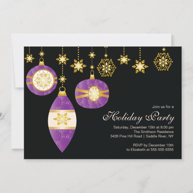 Retro julfest i Bollar Inbjudningar (Framsida)