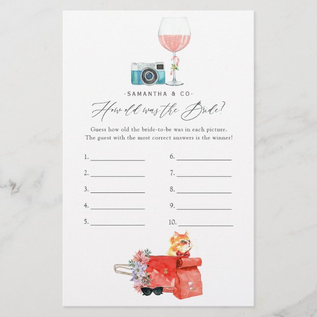 Retro julfilm Bröllopsdusch spel (Framsida)