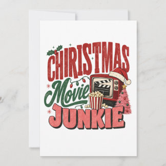 Retro julfilmsjunkie anteckningskort