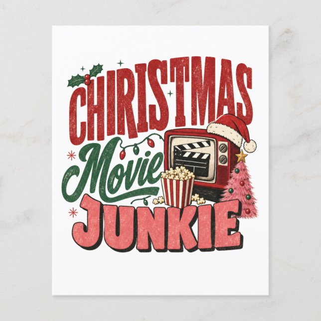 Retro julfilmsjunkie flygblad (Framsidan)