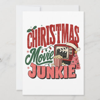 Retro julfilmsjunkie inbjudningar