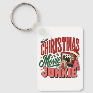 Retro julfilmsjunkie nyckelring