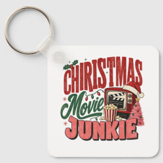 Retro julfilmsjunkie nyckelring