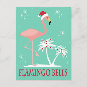 RETRO JULFLAMINGO FÖR MODERN VINTAGE VYKORT