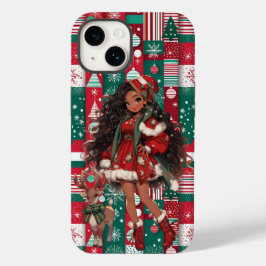 Retro-julflickan och Renindeer