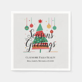 Retro Julgran Anpassade Pappersservett