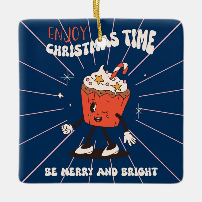 Retro Julgran Cookie Ornament (Framsida)