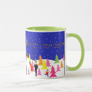 Retro Julgran Farm Mugg