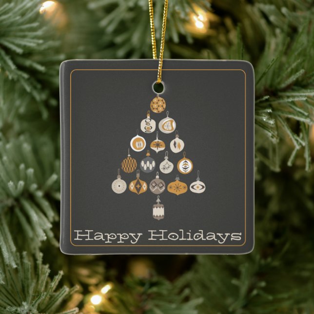 Retro Julgran Photo Julgransprydnad Keramik (Träd)