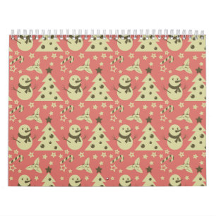 Retro Julgranar-stenbergsstjärna candy cane Kalender
