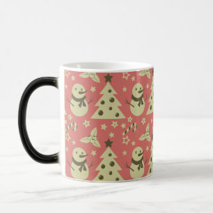 Retro Julgranar-stenbergsstjärna candy cane Magisk Mugg