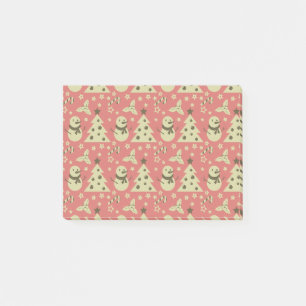 Retro Julgranar-stenbergsstjärna candy cane Post-it Block