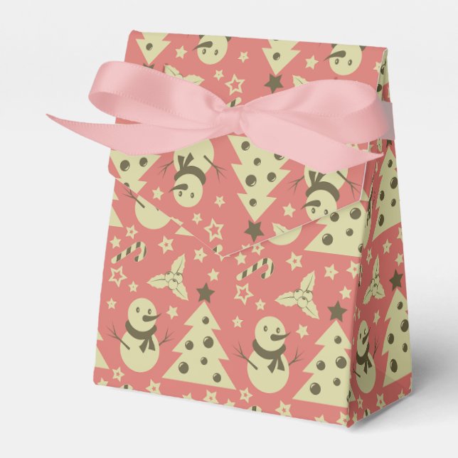 Retro Julgranar-stenbergsstjärna candy cane Presentaskar (Framsidan Sidan)