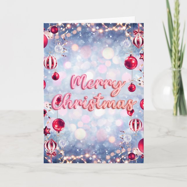 Retro julhälsningskort kort (Framsida)