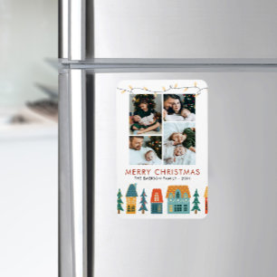 Retro Julhus Kort Magnet
