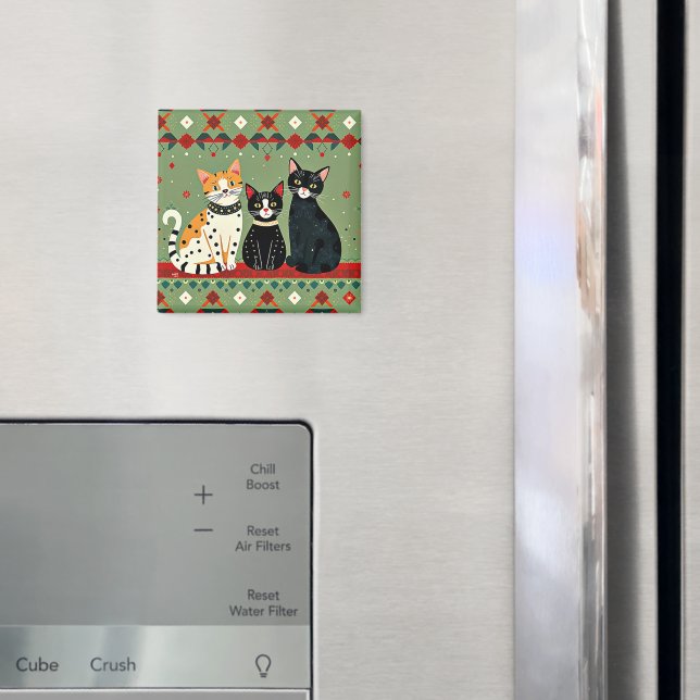 Retro julkatten magnet (In Situ (Fridge))