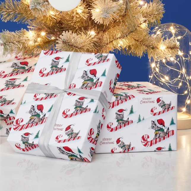 Retro-julkatter party presentpapper (Helgdagar)