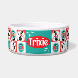 Retro julkattsmatskål anpassningsbar