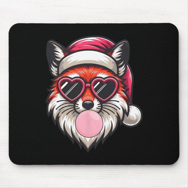 Retro-julklubben Santa Hat blåser med Musmatta (Framsidan)
