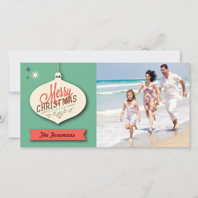 Retro-julkort Julkort (Framsida)