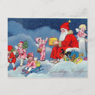 Retro-julkort: Klassisk design för nostalgia Helg Vykort