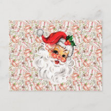 Retro Julkort med Tomte
