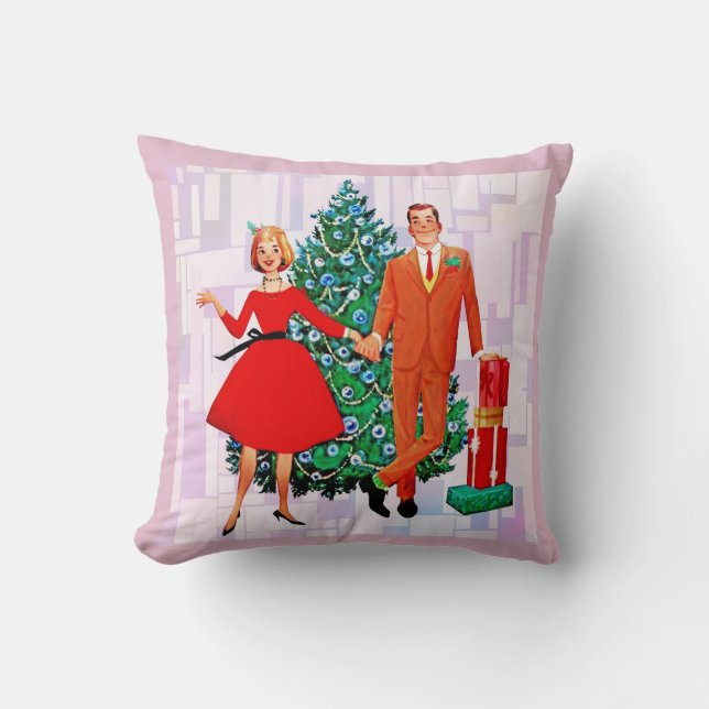 RETRO JULKUDDE FÖR PAR FRÅN 1950-TALET KUDDE (Framsida)