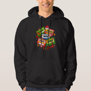 Retro julmusikkassettband Xmas för män Hoodie