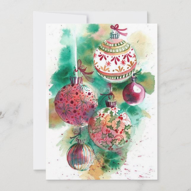 Retro-julprydnader Julkort (Framsida)