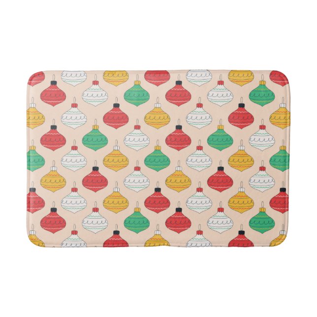 Retro-julprydnadsföremål Mönster Badrumsmatta (Framsidan)