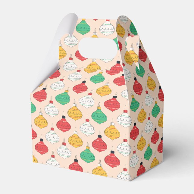 Retro-julprydnadsföremål Mönster Presentaskar (Framsidan Sidan)