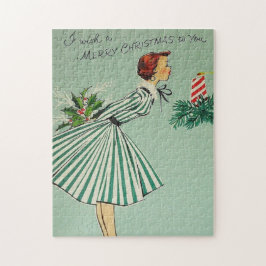 Retro julpussel för vintage pussel