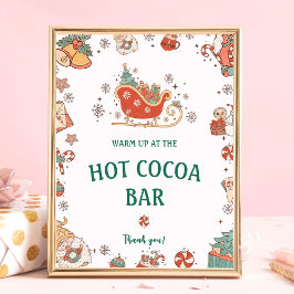 Retro-julsignalen Cocoa Pub Hett Poster