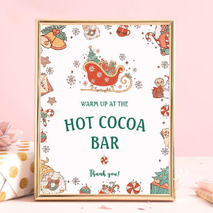 Retro-julsignalen Cocoa Pub Hett Poster