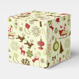 Retro-julskalet Seamless Mönster Presentaskar