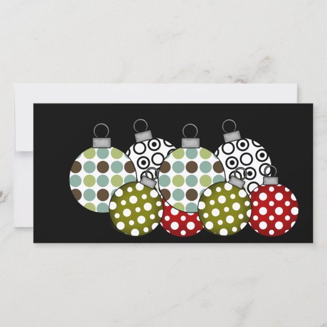 Retro-julskjortor och julklappar i Bollar Julkort (Framsida)