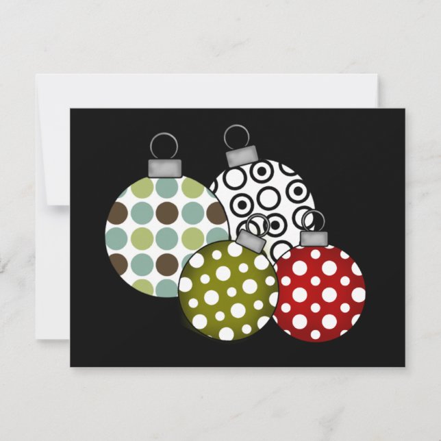 Retro-julskjortor och julklappar i Bollar Julkort (Framsida)